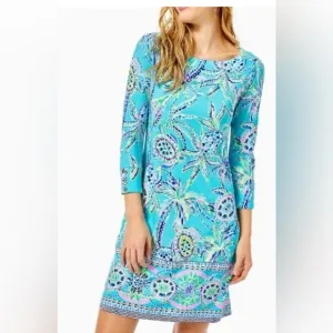 Lilly Pulitzer NWT Sophie Dress Bermuda Blue Turtle Szn $148 Size Xl