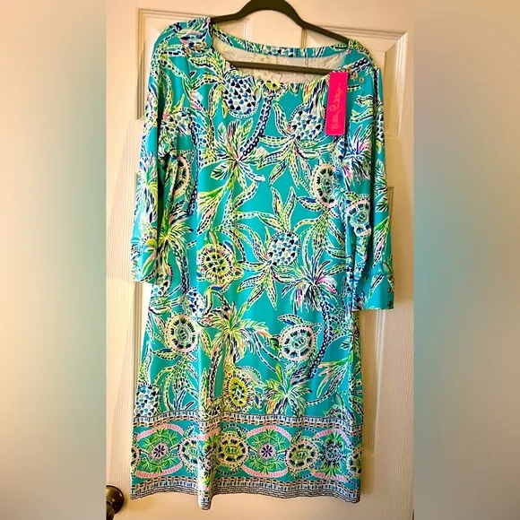 Lilly Pulitzer NWT Sophie Dress Bermuda Blue Turtle Szn $148 Size Xl