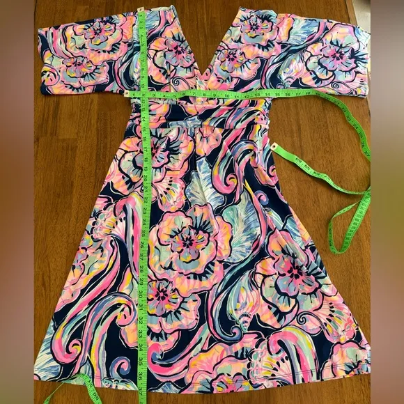 Lilly Pulitzer Parigi Dress SZ S Nauti Navy Boho Bateau