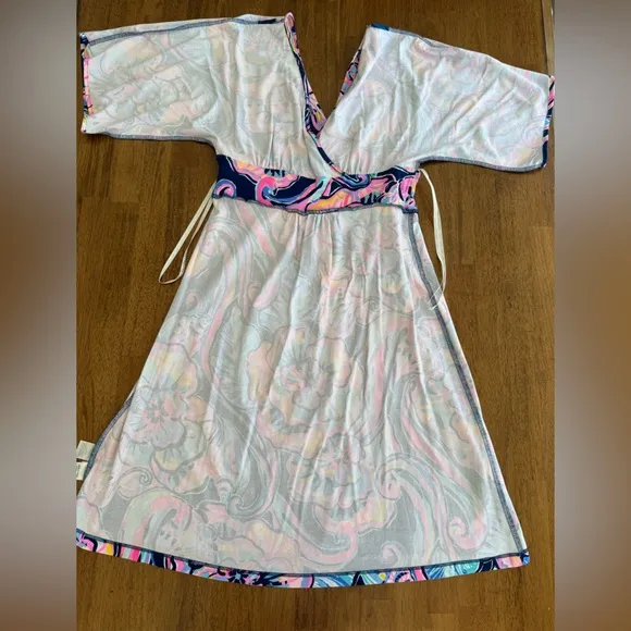 Lilly Pulitzer Parigi Dress SZ S Nauti Navy Boho Bateau