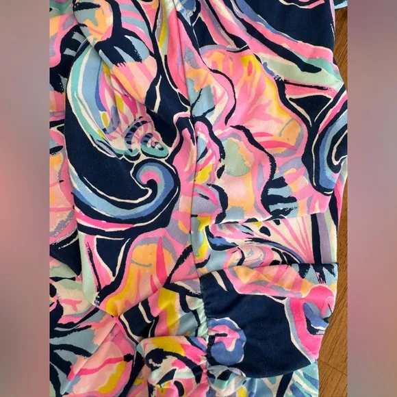 Lilly Pulitzer Parigi Dress SZ S Nauti Navy Boho Bateau