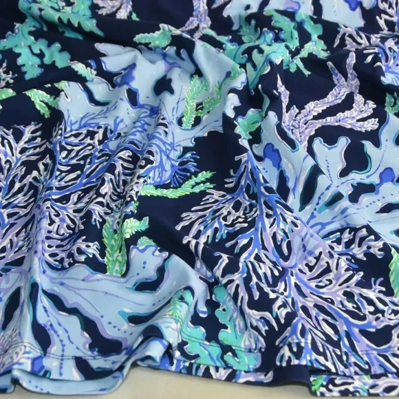 Lilly Pulitzer Parigi Maxi Dress Deep Indigo Swish Sway Navy Blue Green Lilac S