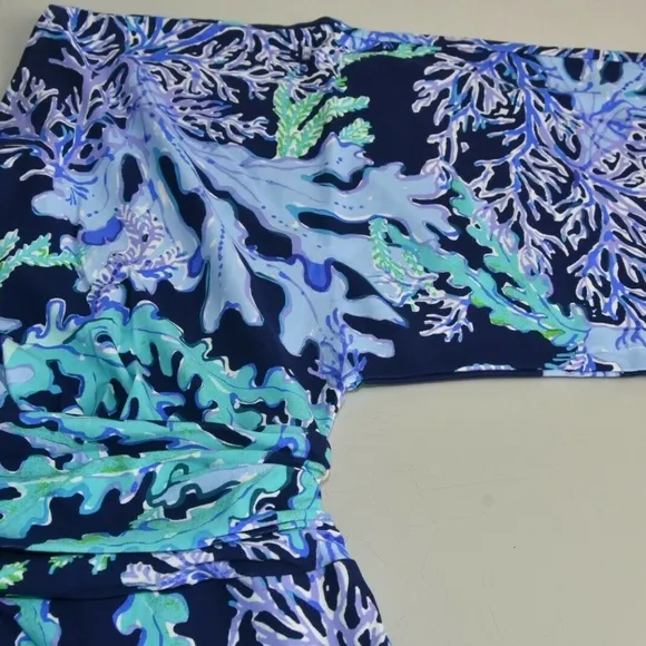 Lilly Pulitzer Parigi Maxi Dress Deep Indigo Swish Sway Navy Blue Green Lilac S