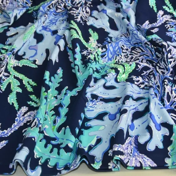 Lilly Pulitzer Parigi Maxi Dress Deep Indigo Swish Sway Navy Blue Green Lilac S