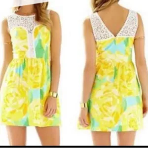 Lilly Pulitzer Reagan Dress Sunglow Yellow First Impressions HTF