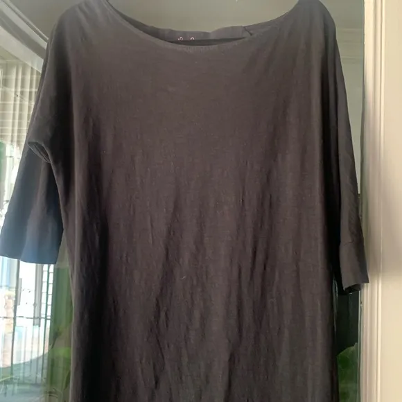 Lilly Pulitzer Solid T-shirt, Dress Short Sleeves  large Black
