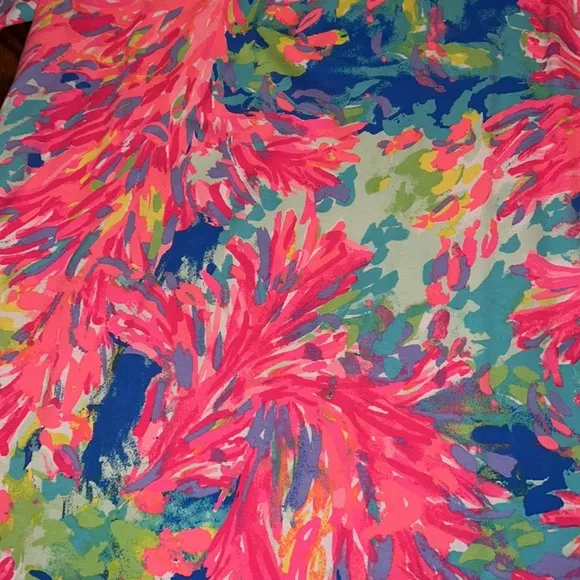 Lilly Pulitzer Sophie dress size Large in Multi Palm Beach Coral NWT.
