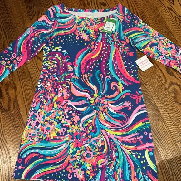 Lilly Pulitzer Sophie dress size Large. Multi Beach Loot. Rare, HTF! NWT!