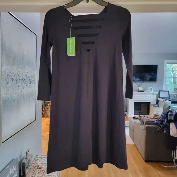 Lilly Pulitzer Women's Ophelia Midnight Navy Shift Swing Dress Size XXS