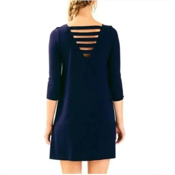Lilly Pulitzer Women's Ophelia Midnight Navy Shift Swing Dress Size XXS