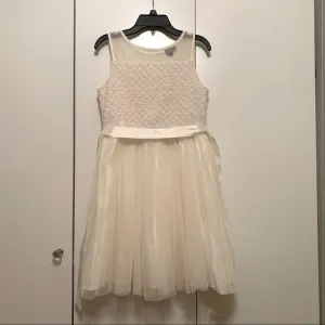 Lilt Formal Off-White Sleeveless A-Line Occasion Tulle Dress