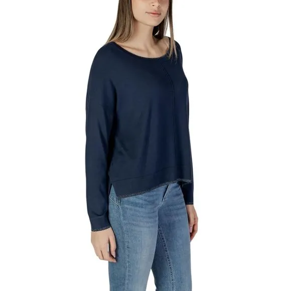 Liu Jo Round Neck Long Sleeve Knitwear Women Blue