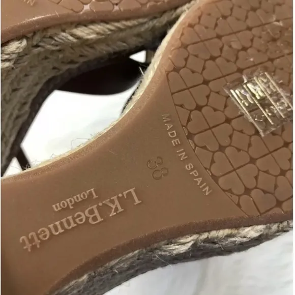 LK Bennett Leather Litya Wedge - Size 38