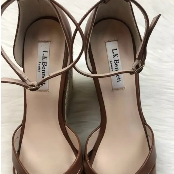 LK Bennett Leather Litya Wedge - Size 38