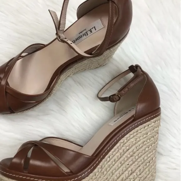 LK Bennett Leather Litya Wedge - Size 38