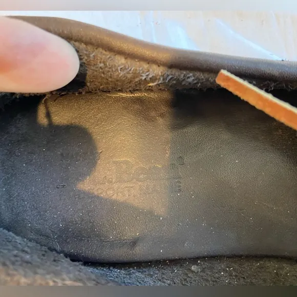 LL Bean Mens Leather Slip On Loafer Boat Shoes, Top siders, Size 12 wide