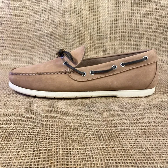 L.L.BEAN Duck Boots Boat Shoes Slip On Camp Mocs Beige  12 D
