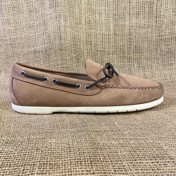 L.L.BEAN Duck Boots Boat Shoes Slip On Camp Mocs Beige  12 D