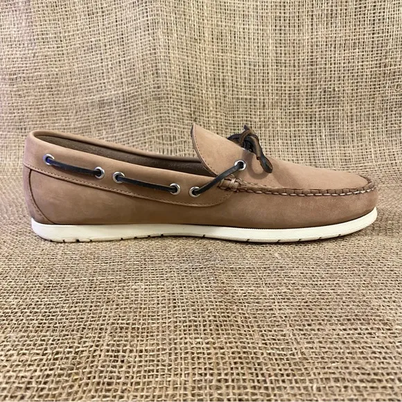 L.L.BEAN Duck Boots Boat Shoes Slip On Camp Mocs Beige  12 D