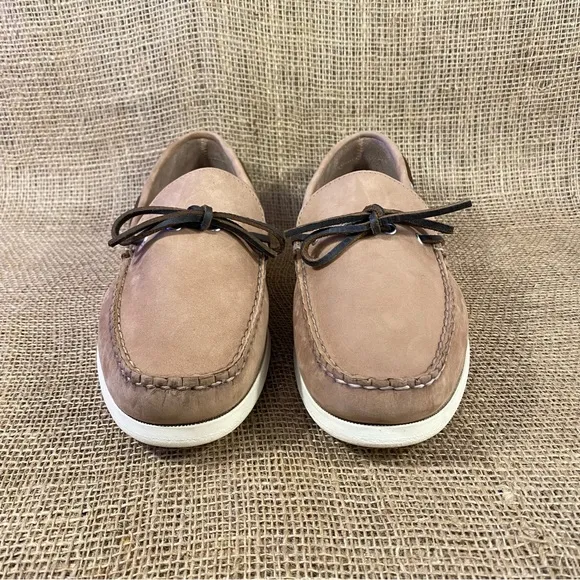 L.L.BEAN Duck Boots Boat Shoes Slip On Camp Mocs Beige  12 D