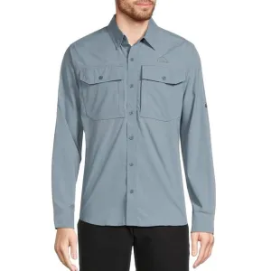L.L.Bean Performance Stretch UPF 50 Long Sleeve Woven Shirt Pockets Size L