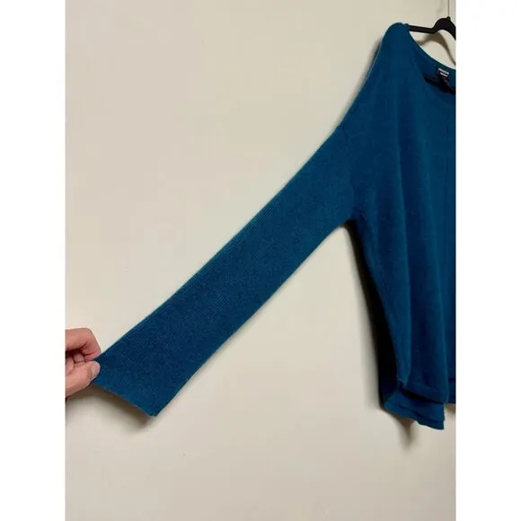 LORD &amp; TAYLOR 100% 2-Ply Cashmere Sweater, Teal, Sz XL