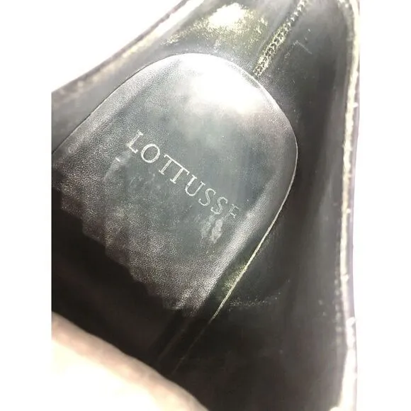 Lottusse 1877 Black Leather Derby Cap Toe Lace Dress Shoes Men Sz 7.5M US/41EU