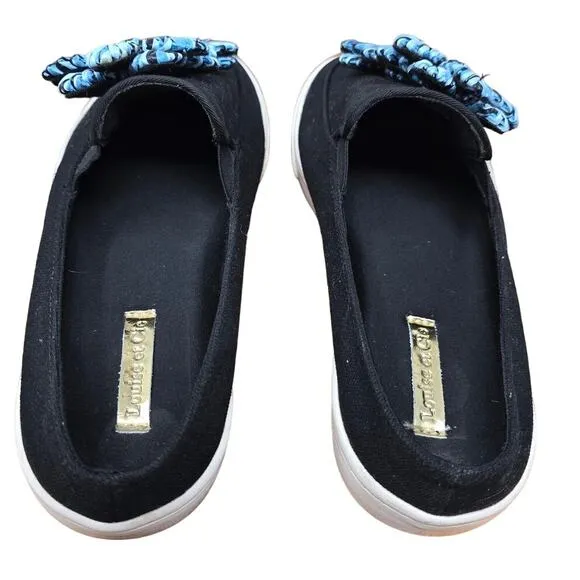 Louise et Cie Lo Branlin Embellished Raffia Black Slip-On Floral Sneaker 7