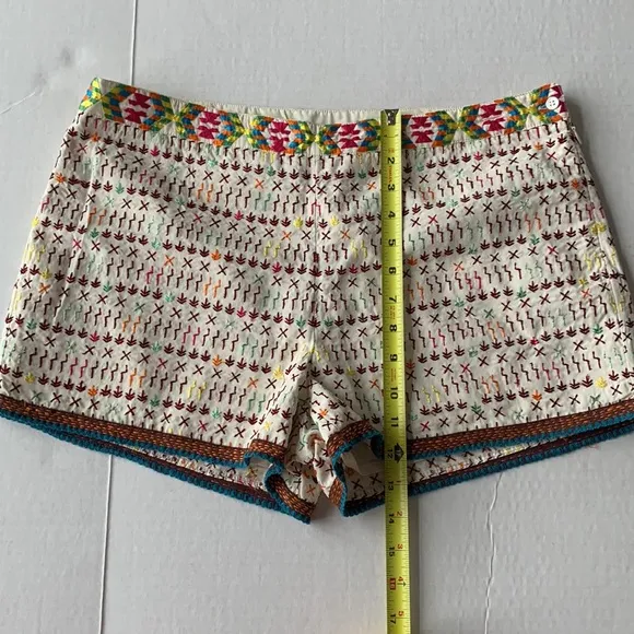 LOVE SAM Imari Yucatec Embroidered Summer Shorts Size Large
