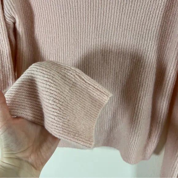 Lovers   Friends Alayah Off Shoulder Sweater Oversized XS Light Pink Baby Pink