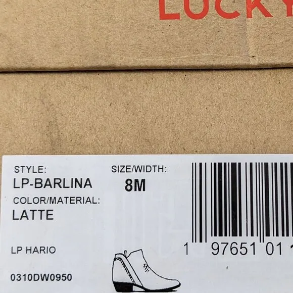 Lucky Brand Barlina Ankle Boots, Latte Leather, Women's 8