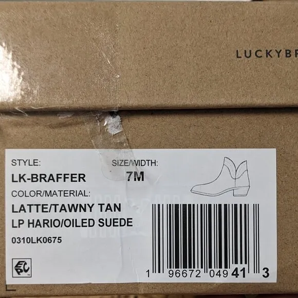 Lucky Brand Braffer Ankle Boots, Tan, Women's 7