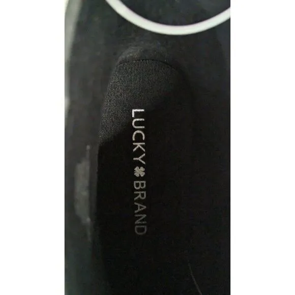 Lucky Brand Bunita Womens Size 6M Black Side Zip Round Toe Block Heel Rain Boots