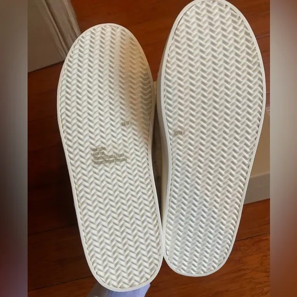 Lucky Brand Off White Sherpa Slip-on Shoes
