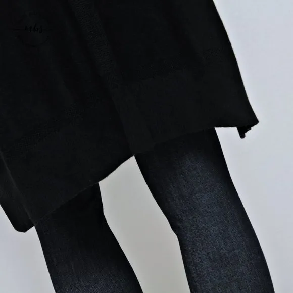 Lululemon Be at Ease Knit Boat Neck Poncho Sweater Black Women One Size