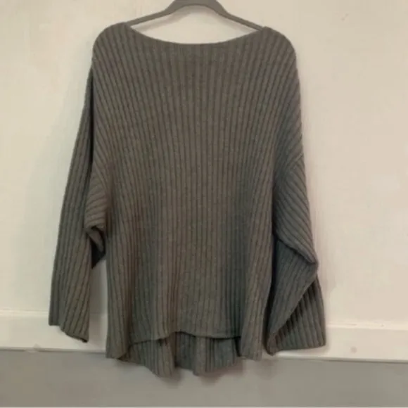 Lunya Sweater Cozy Pima Alpaca Ribbed in Charcoal Grey