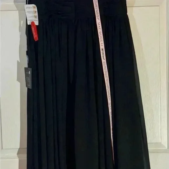 Mac Duggal Chiffon V-Neck Sleeveless Faux Wrap Flowy Midi Dress NWT Style 70099
