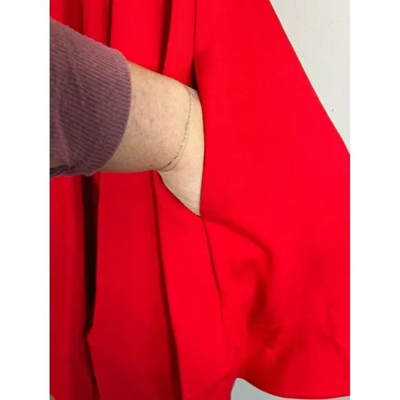 Mac Duggal Dress Women 18W Red Off Shoulder Mini Festive Holiday Christmas Gala