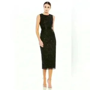 Mac Duggal Geometric Embellished Sleeveless A-Line Dress Size 2 NWT MSRP $398