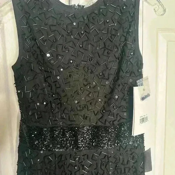 Mac Duggal Geometric Embellished Sleeveless A-Line Dress Size 2 NWT MSRP $398