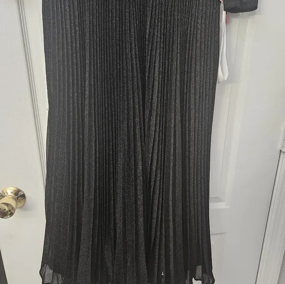 Mac Duggal Shimmering 3/4 Sleeve A-Line Midi Dress SZ 10 NEW 30570