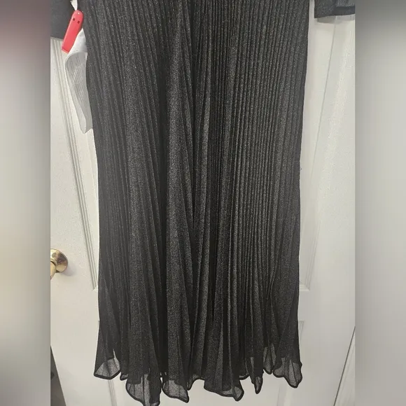 Mac Duggal Shimmering 3/4 Sleeve A-Line Midi Dress SZ 10 NEW 30570
