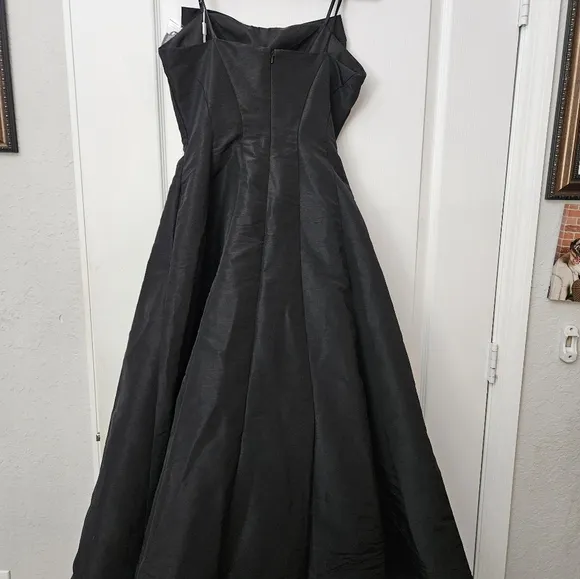 Mac Duggal Strapless A-Line Tea Length Statement Bow Dress sz 6 NWT