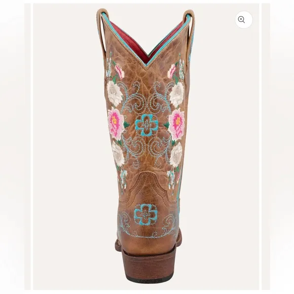 Macie Bean leather cowgirl cowboy embroidered floral boots Size 2