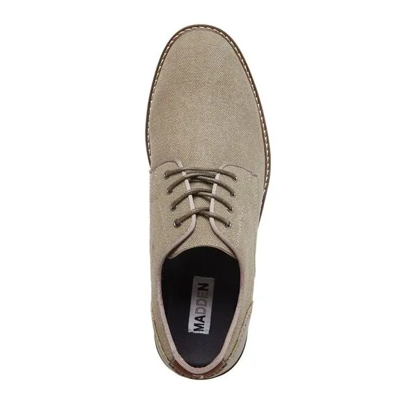 MADDEN Mens Gray Mixed Media Derby Brogue Duupon Round Toe Wedge Shoes 10.5 M