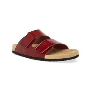 MADDEN Mens Maroon Double Straps Footbed Tisson Round Toe Sandals Shoes 11.5