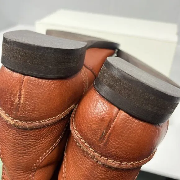 Madewell 1937 Archive Italian Leather Boots English Saddle #96873.