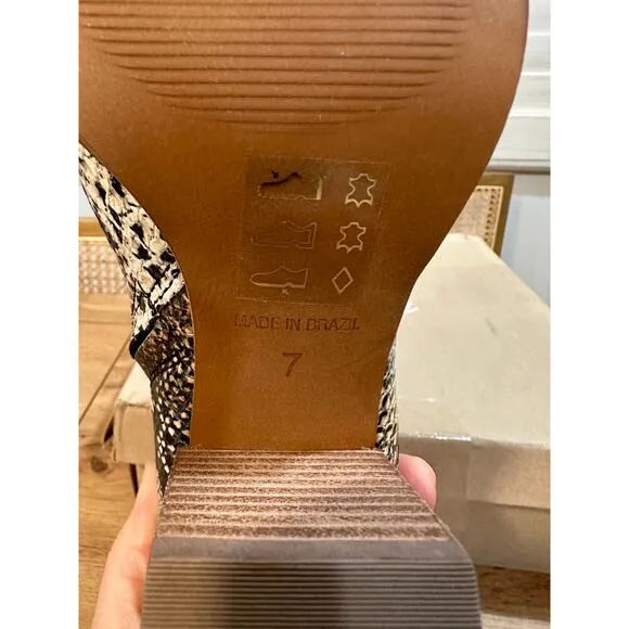Madewell Ankle Boots Snake Embossed Leather Moonstone Multi Size 7 NIB Cloudlift