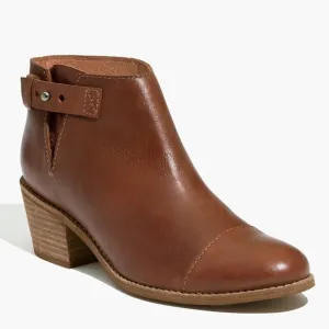 Madewell B8034 Dakota Cutoff cognac ankle boots size 8