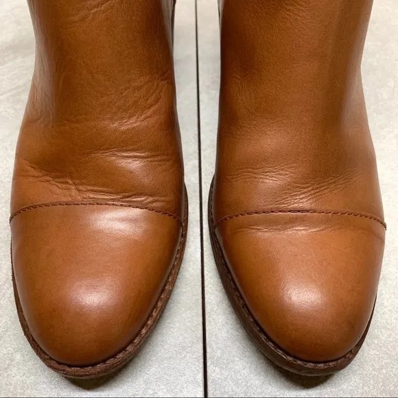 Madewell B8034 Dakota Cutoff cognac ankle boots size 8